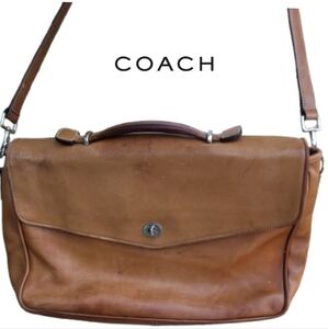 Coach British Tan Vintage  Messenger Bag with COA
